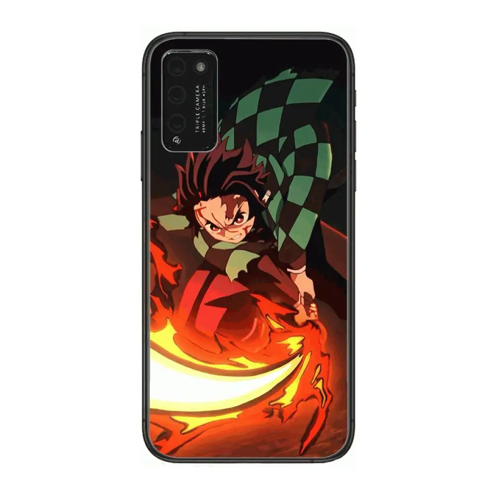 

Demon Slayer style Clear Phone Case For Huawei Honor 10 20 30 9 X Pro Lite V 5G RU Black Etui Coque Hoesjes Comic Fashion