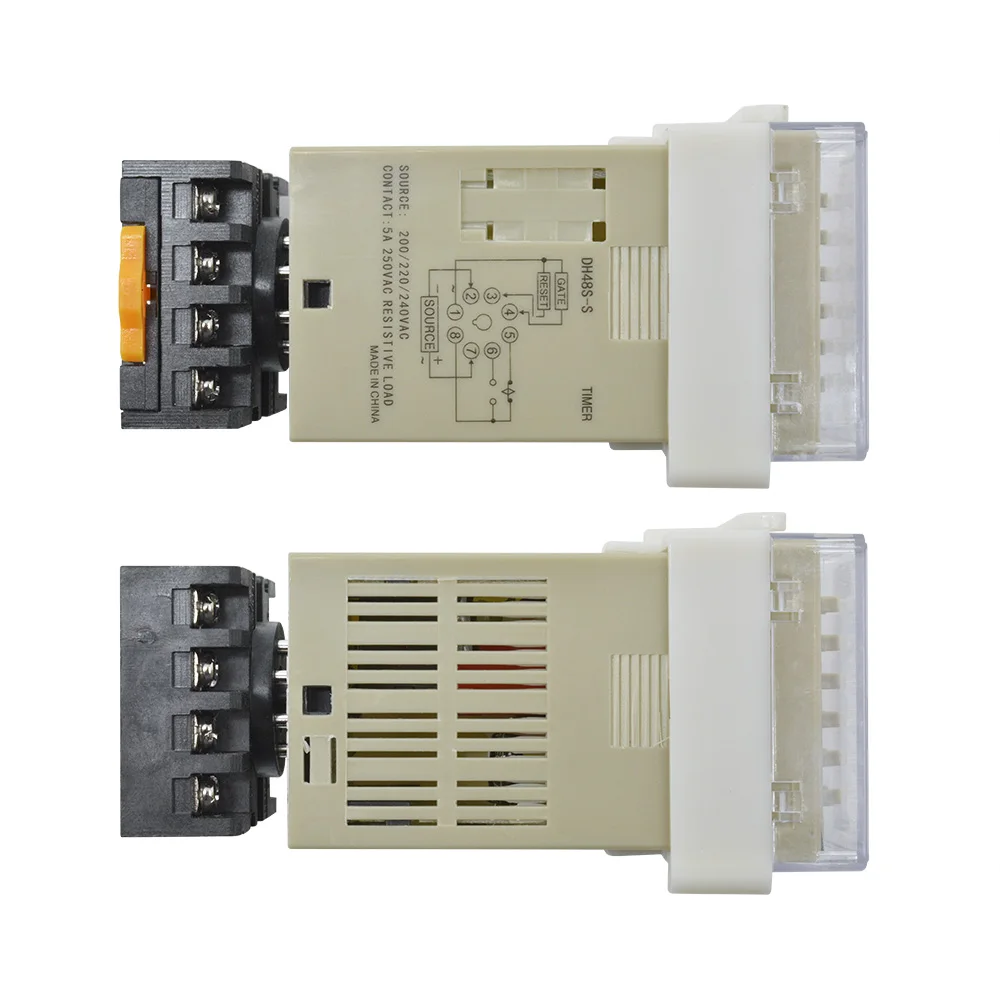 DH48S S 0 1 s 990h AC 110V 220V DC 12V 24V повторный цикл SPDT программируемый таймер реле времени с