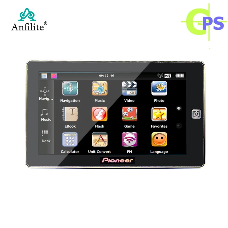 Бесплатная доставка 7 дюймовый TFT LCD HD грузовик GPS навигация MTK DDR3 256M ROM 8G bluetooth avin FM