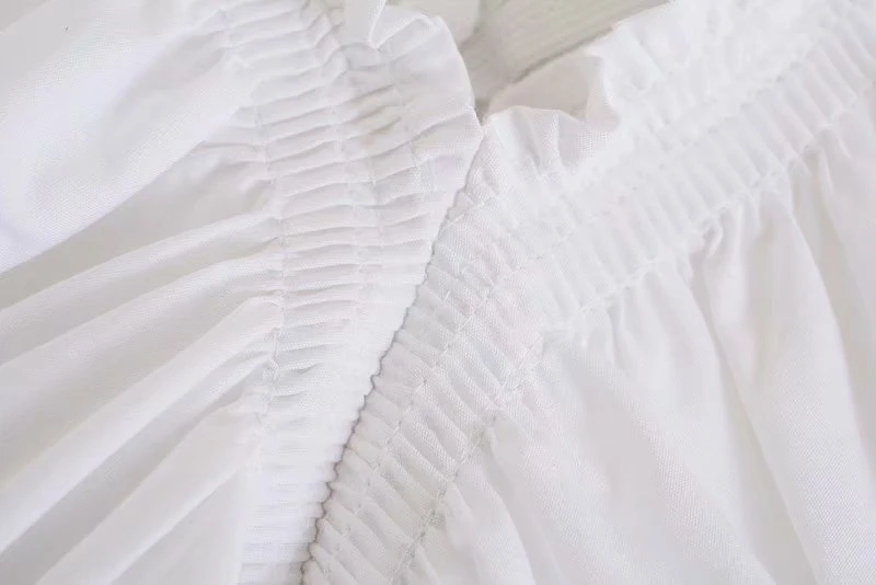 

Splend Moda T-Shirt 2021 Summer New Vintage Design V-Neck Stitching Cascading Ruffles Casual Sweet T-Shirt Solid Color Women