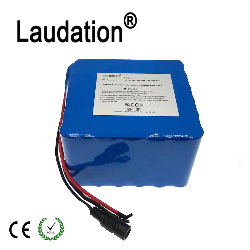 24v литиевая батарея-упаковка 24V 20Ah 18650 6s6p 25 2 V 19 2ah литий-ионный комплект батареек 250W