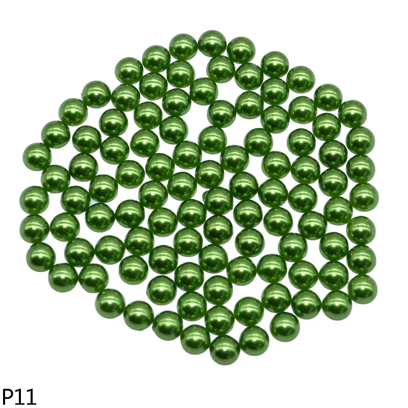 P11 1000Pcs Pearl Stickers Trim Rhinestones for Nails Phone DIY Flatback Manicure Pearl Beaded Appliques Clothes Stickers - Цвет: P11