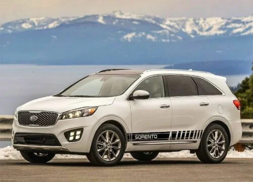 

For x2 Graphics Strip Sorento Symbol Car Racing Vinyl Decal Sticker KIA