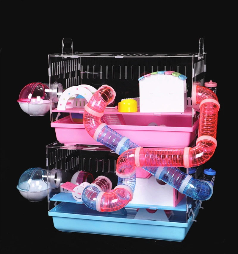 Акриловый домик для хомяка в подносе большая упаковка виллы клетка морской