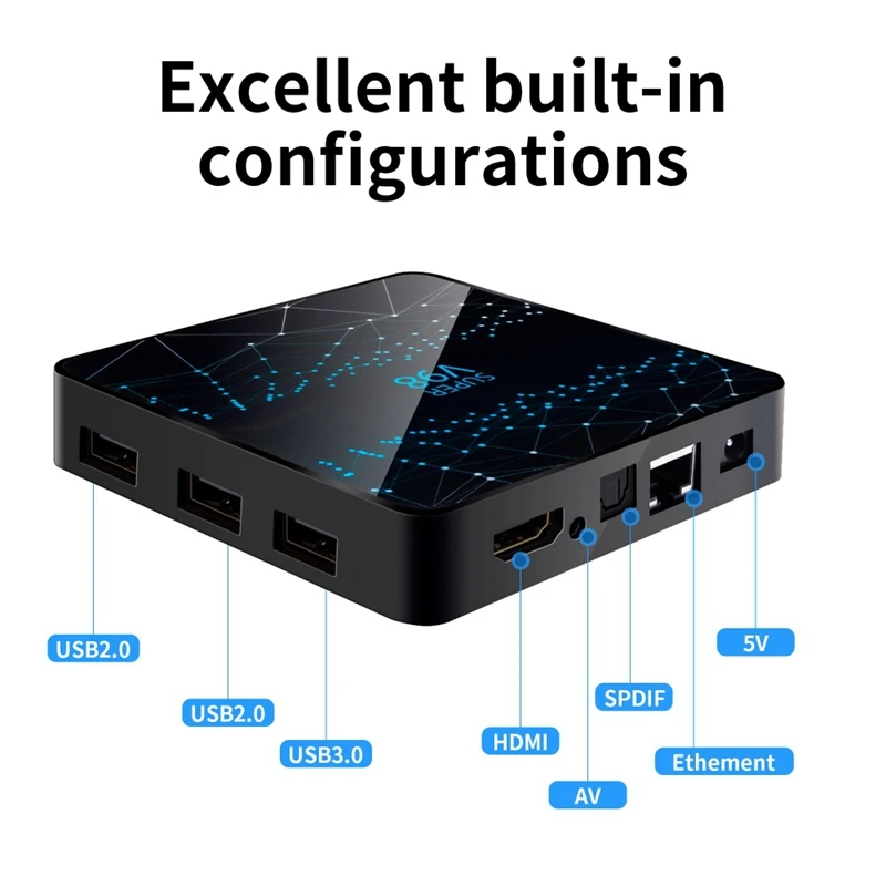 for EU Smart TV Box V98 RK3318 Ram 4GB Rom 32GB Android 9.0 Internet Media Player 2.4G WIFI Bluetooth Support 1080P 4K Pla | Электроника