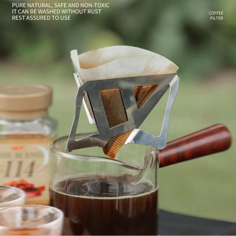 Кофе Pod капельного держатель Открытый Кемпинг Портативный Нержавеющая сталь