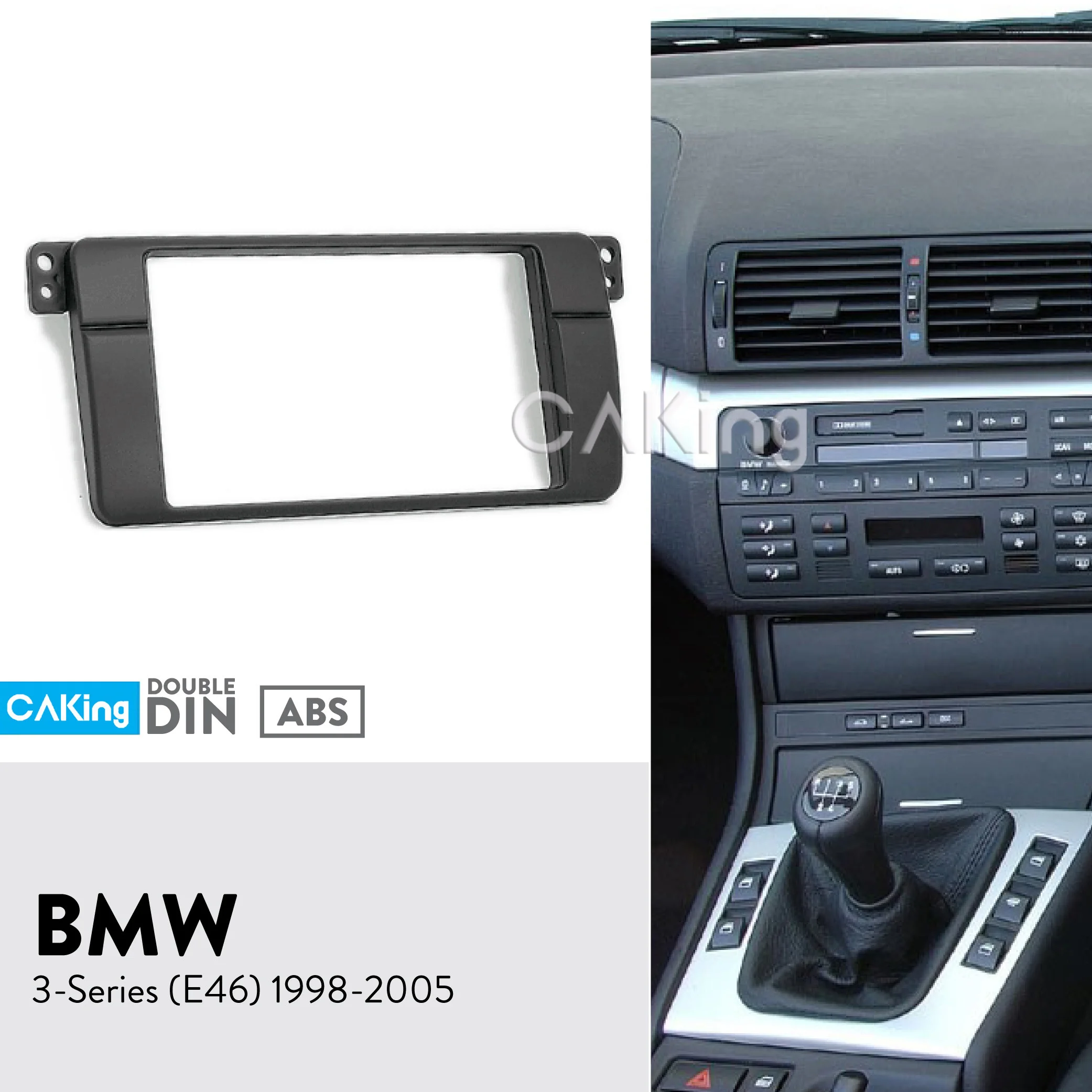 Двойная Din Автомобильная радиопанель Fascia ДЛЯ BMW СЕРИИ 3 (E46) 1998 2005 комплект фитингов