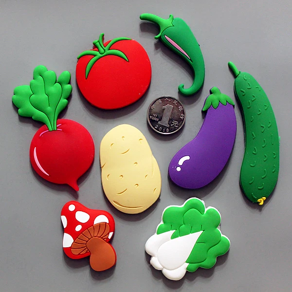 Мягкие пластиковые фрукты холодильник для овощей магнит стикер креативный