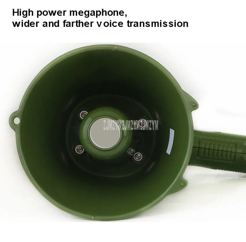 Army Green Portable Hand Speaker Megaphone Strap Grip Loudspeaker Recording Horn Outdoor Training Guide Speaker Loud Volume images - 6