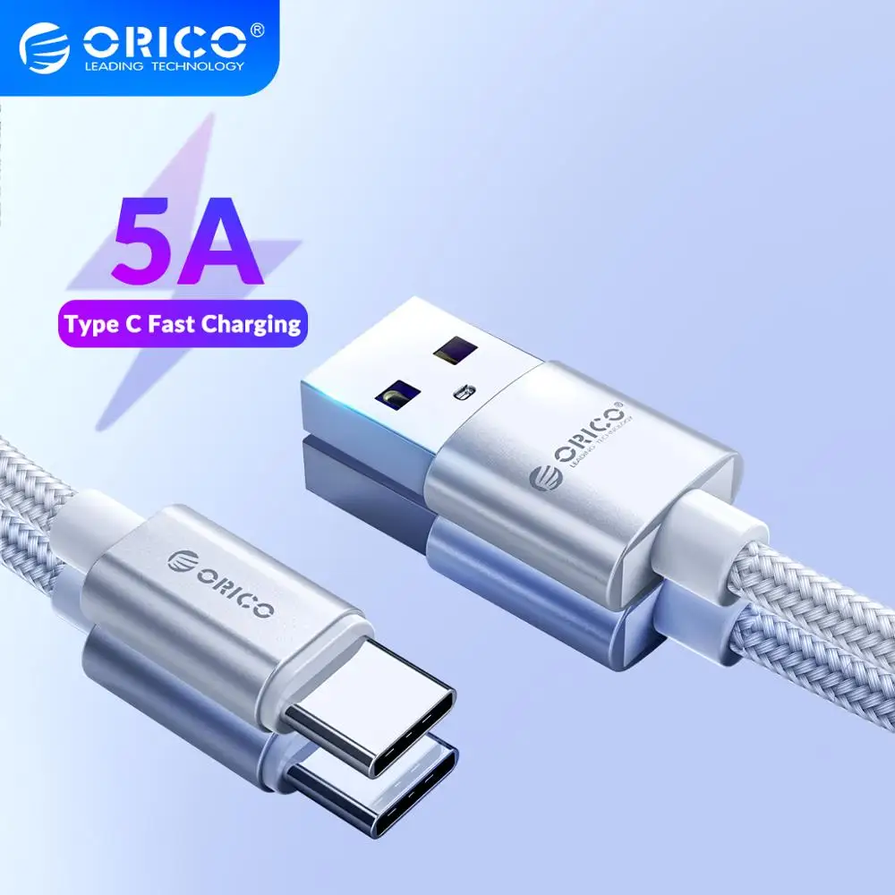 

Orico 5A USB Type C Cable for Huawei Mate 20 10 Pro P30 P20 Mobile Phone USBC Fast Charging USB-C Quick Charge Cable for Xiaomi