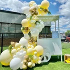 156 шт., желтые Макарон для свадьбы, дня рождения