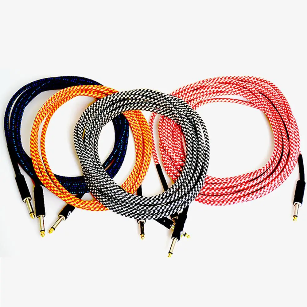 Кабель шумоподавляющий для гитары с цветной оплеткой 3/6/10/15 / 20 метров|Детали и