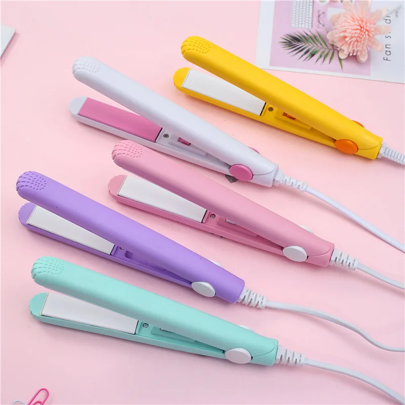 

Cartoon Hair Straightener Curly Hair Mini Student Small Power Girl 2 in 1 Hair Curler Straightening Tools