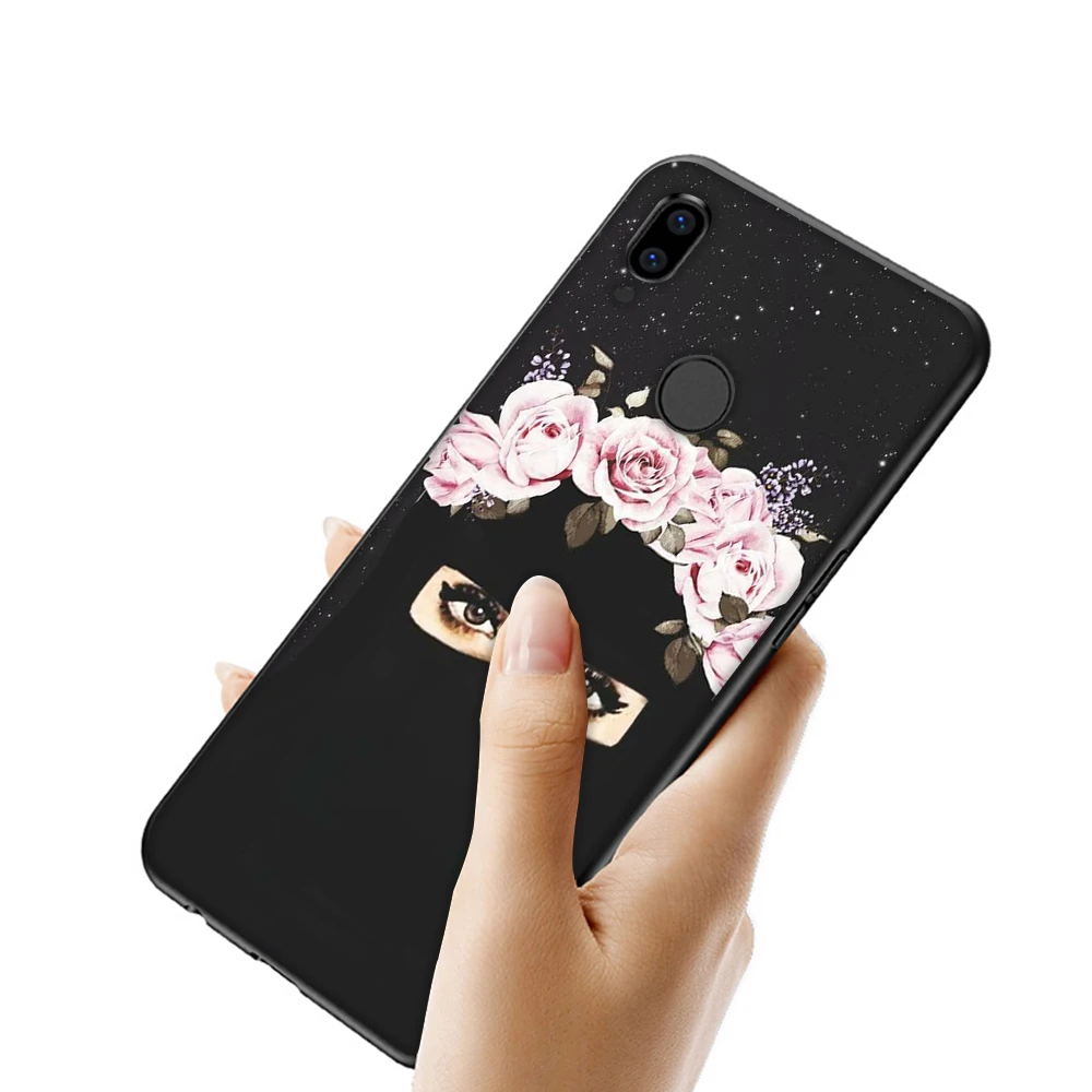 Oriental Woman In Hijab Face Muslim Islamic Gril Eyes TPU Case for Huawei Honor view 20 9x Pro P smart Z Plus Mate 30 Lite | Мобильные