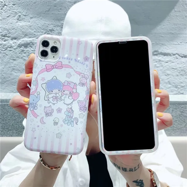 Мультяшный узор для iPhone 11 Pro Max 6 6s 7 8 Plus XS X XR мягкий чехол телефона + закаленное
