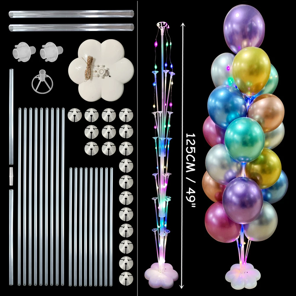 

19Tubes Balloon Stand Holder Baloon Column Confetti Balloons Happy Birthday Party Decoration Kids Baby Shower Wedding Ballon