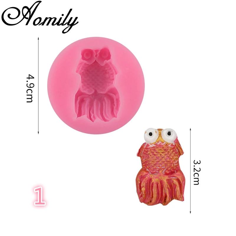 Силиконовая форма Aomily 3D в виде золотой рыбки для торта рельефные формы помадки