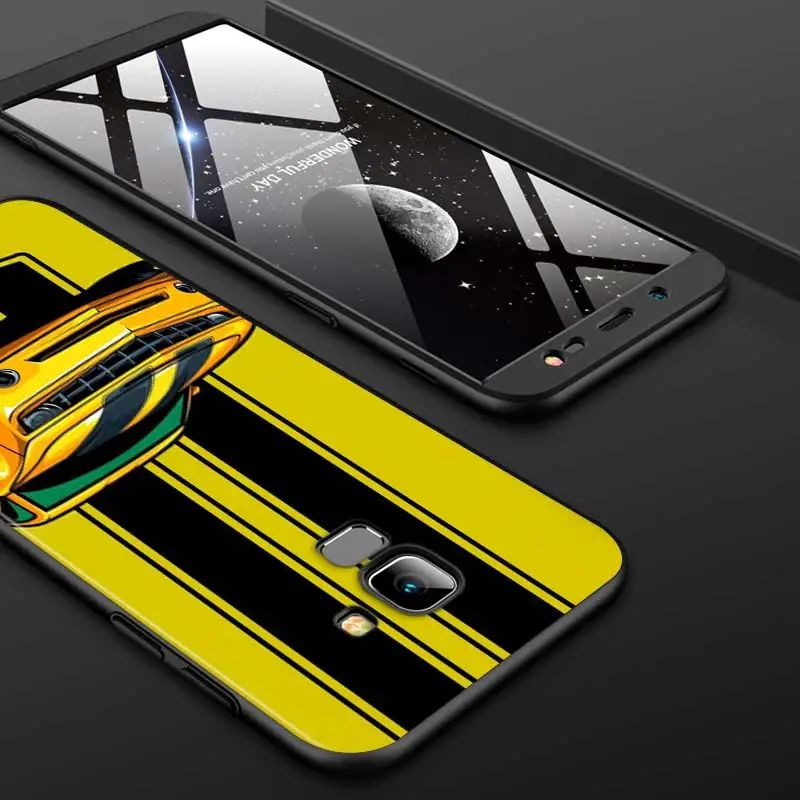 

Hot Bumblebee Sports car for Samsung J7 Duo J2 J4 J8 J730 J6 J530 J5 J3 Prime Plus Core 2018 2017 2016 EU Black Phone Case