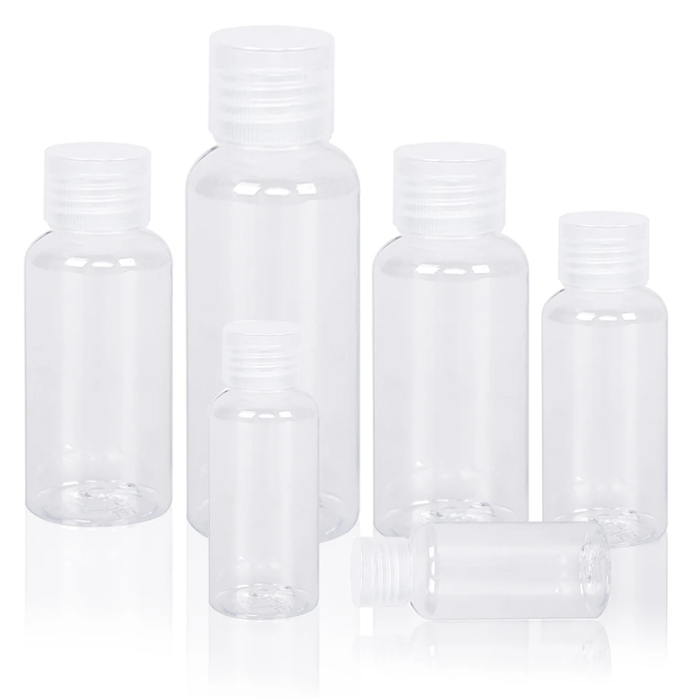 

Shampoo Bottles For Travel Container 10pcs 30/50/100ml Clamshell Flip Cap Makeup Hand Gels Empty Vail Plastic Cosmetics Lotion