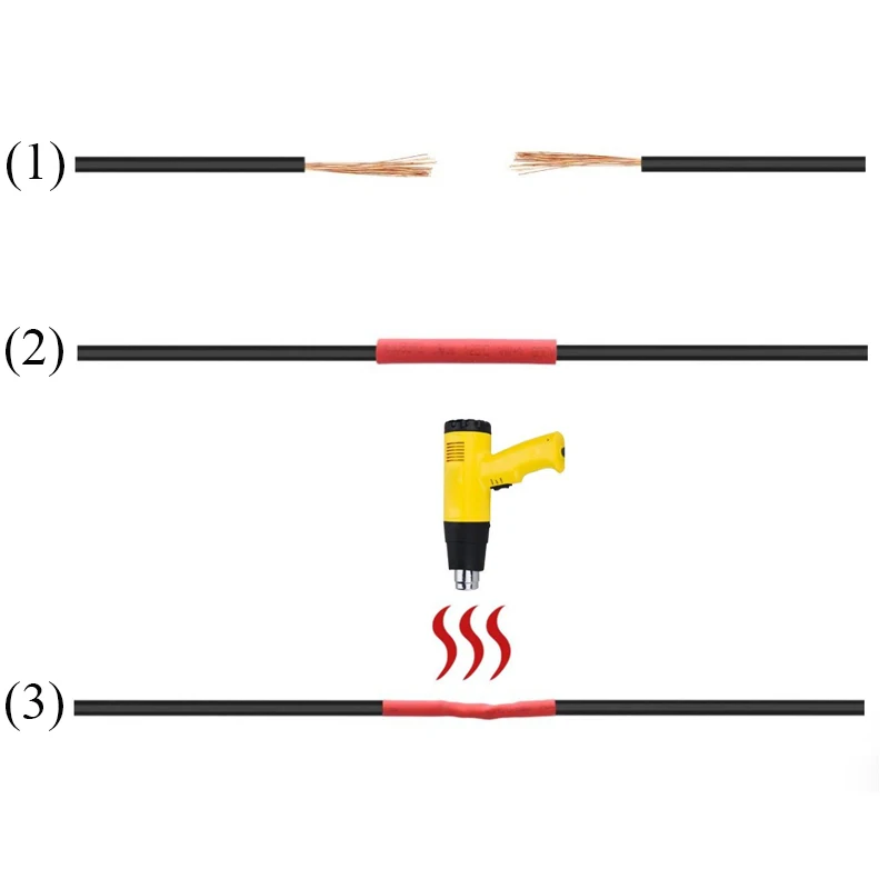 Комплект термоусадочных трубок 328 шт./компл. смешанные термоусадочные трубки