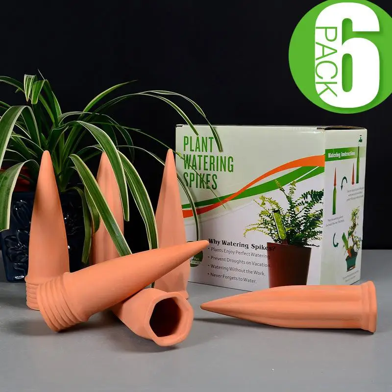 6 шт./лот Терракотовая полива растений шипы каникулы сад колья Капельное орошение