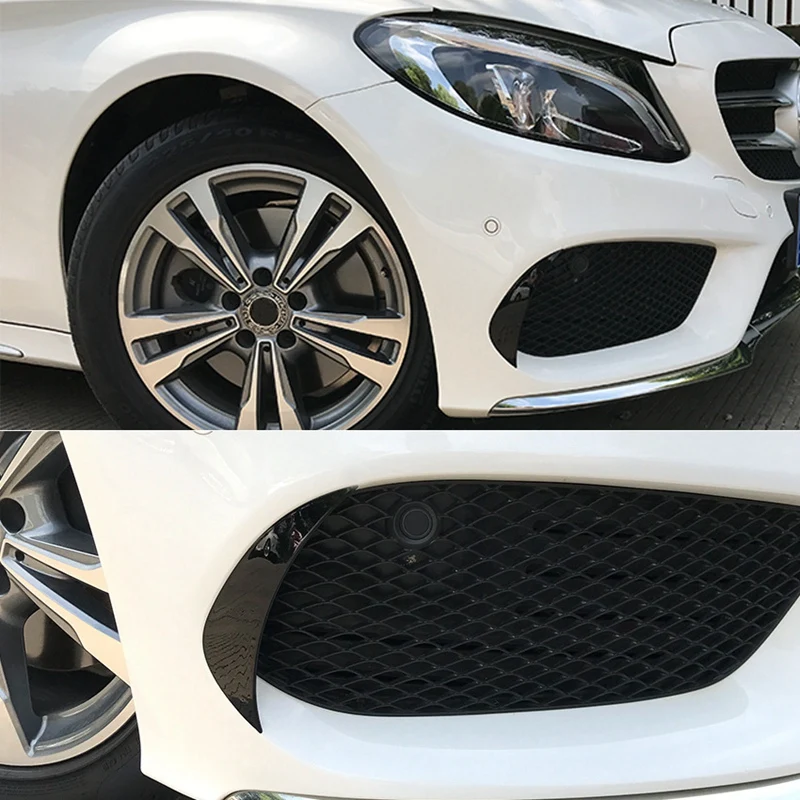Передний бампер разветвитель Canard вентиляционное отверстие Накладка для Mercedes-Benz C