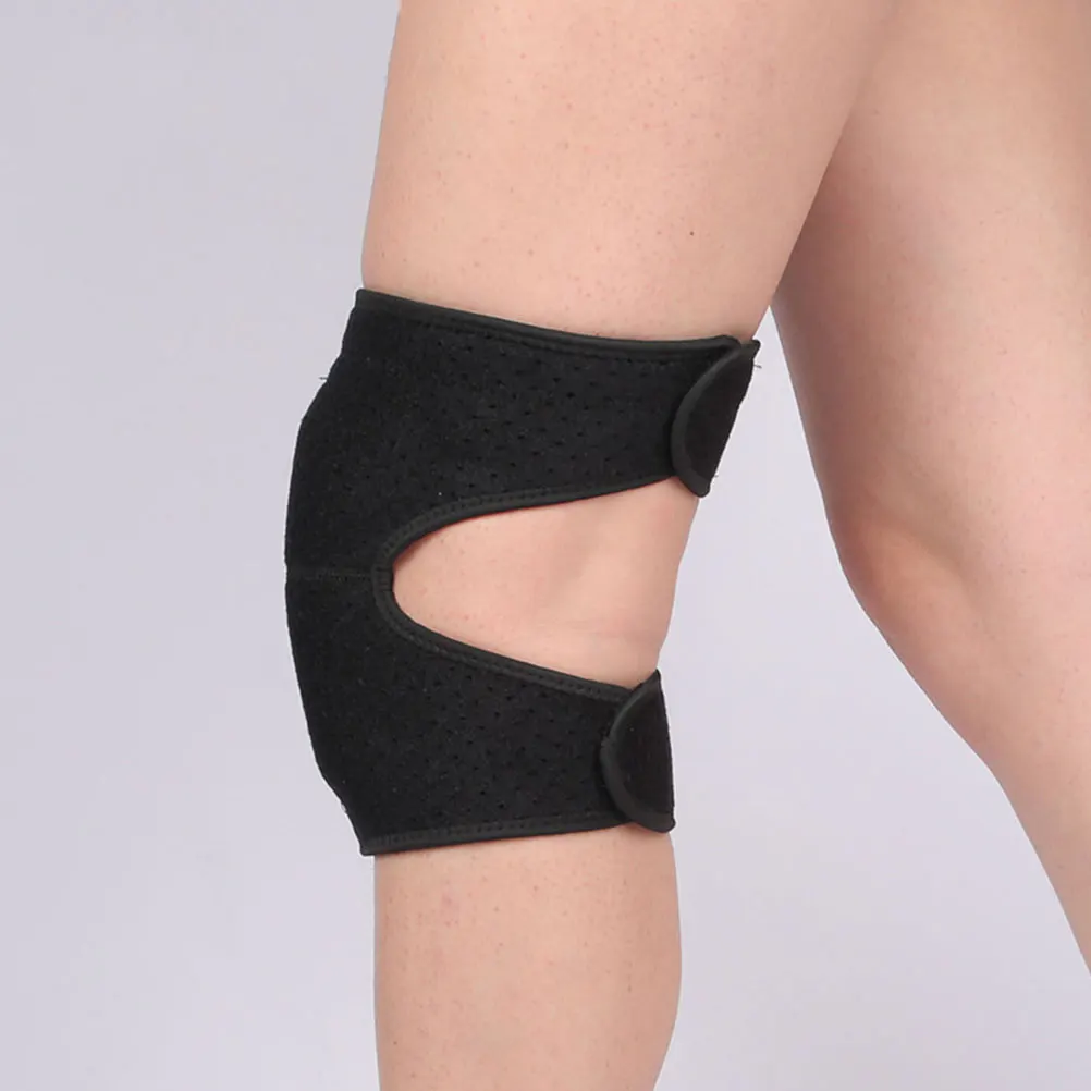 

1pc Double Strap Knee Support Patella Tendon Brace Stabilizer Breathable Dancing Knee Pad Running Sports Knee Protective Gear