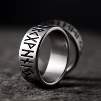 wholesale 316l stainless steel odin norse viking amulet rune men ring fashion words retro rings jewelry couple gift osr642