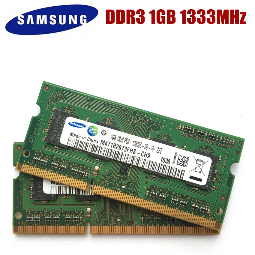 SAMSUNG DDR3 1 ГБ PC3 10600S 1G 1333 МГц память для ноутбука модуль ОЗУ SODIMM|Оперативная память| |