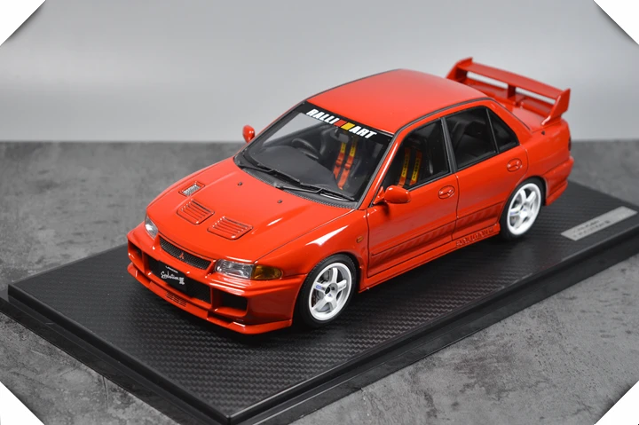 

IG 1:18 Mitsubishi EVO III GSR JDM Red modification Limited Edition Resin Metal Die Casting Model Racing Static Toys