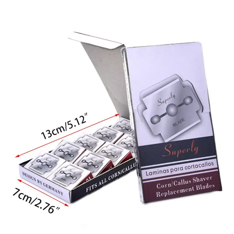 

100 Pcs/box Replacement Blade Dead Skin Corn Remover Nail Art Pedicure Blades Foot Care Tool