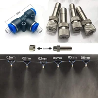 10pcs fog misting nozzle with 6mm tee quick connection garden water irrigation sprinkler for low pressure misting system