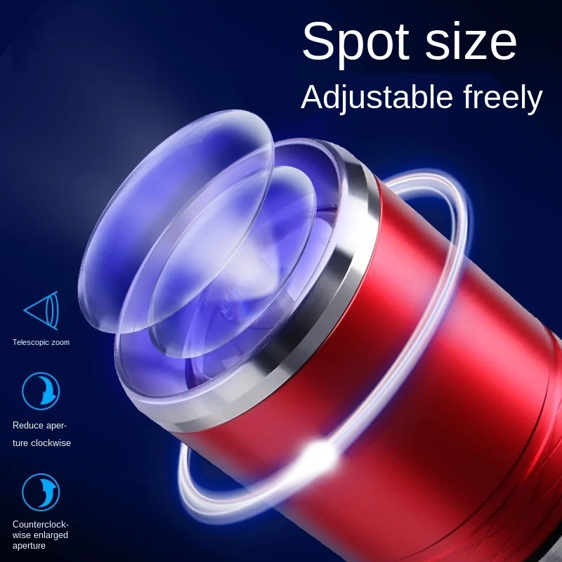 super bright five light source night fishing lamp rechargeable led induction high power strong light laser gun bracket free global shipping