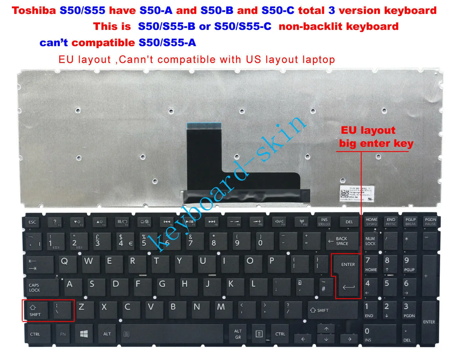 

Новый Великобритании черный клавиатура для ноутбука Toshiba S50-B,S50D-B,S50t-B,S50-C,S50D-C,S50t-C,S55-B,S55D-B,S55t-B,S55-C,S55D-C,S55t-C, ноутбук,