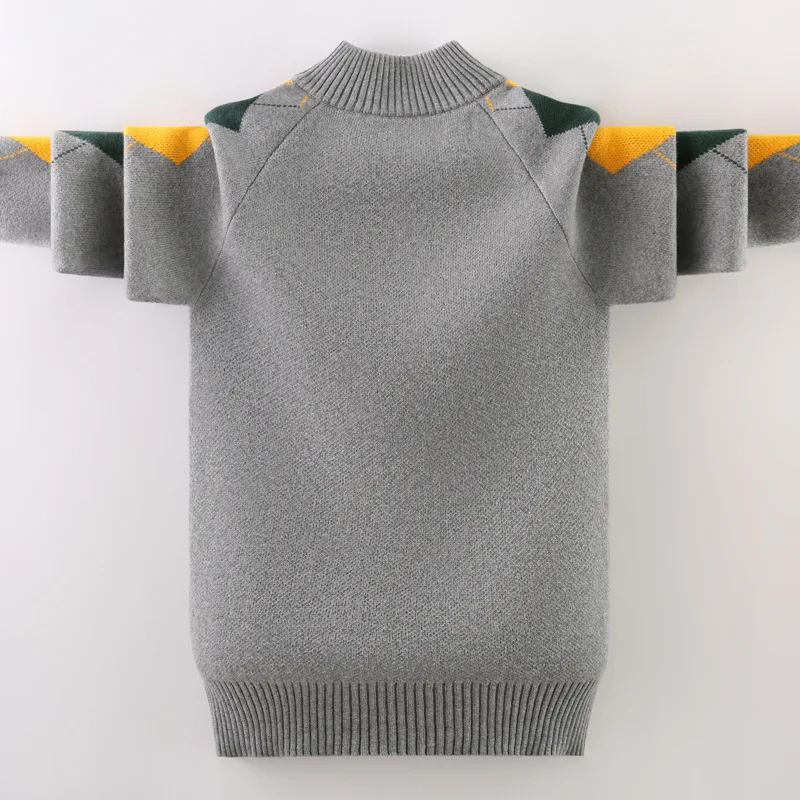 Ropa de invierno para ni&ntilde;os, Jersey de punto de algod&oacute;n, ropa abrigada-3
