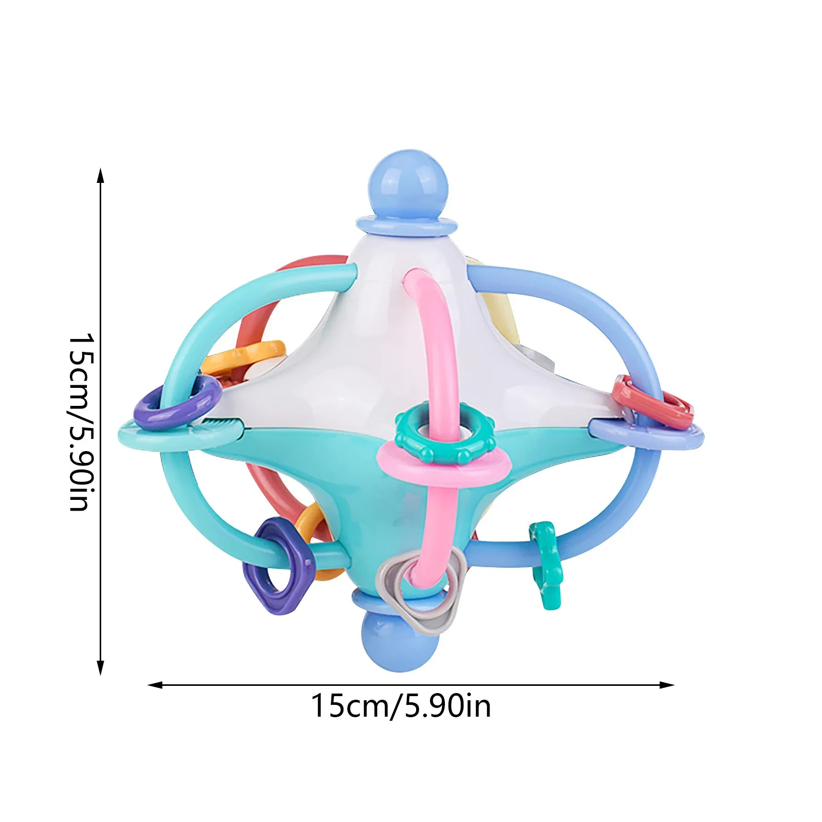 

Baby Educational Toys Teether Gnaw Molar Teeth Rattle Soft Glue Hand Ball Set Can be Boiled Set Toys Baby Toys