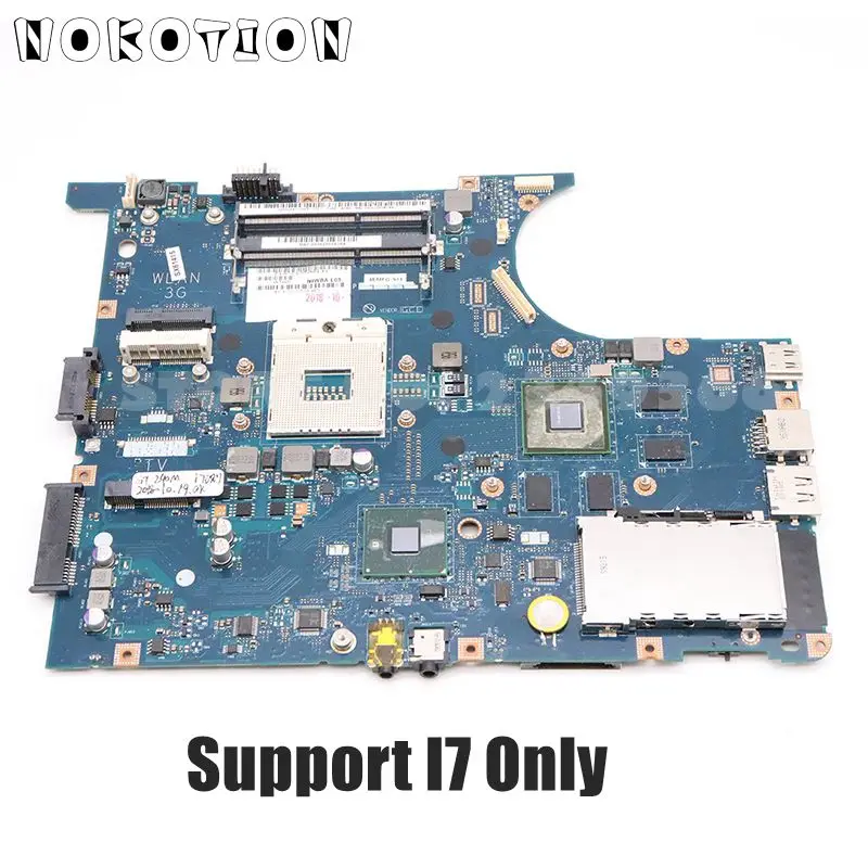 Материнская плата NOKOTION NIWBA материнская для ноутбука Lenovo Y550 Y550P HM55 DDR3 GT240M