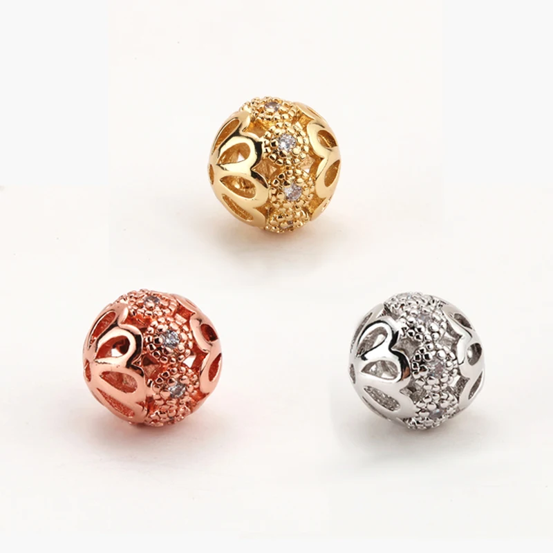 Разделительные бусины для изготовления ювелирных изделий золотые трубки