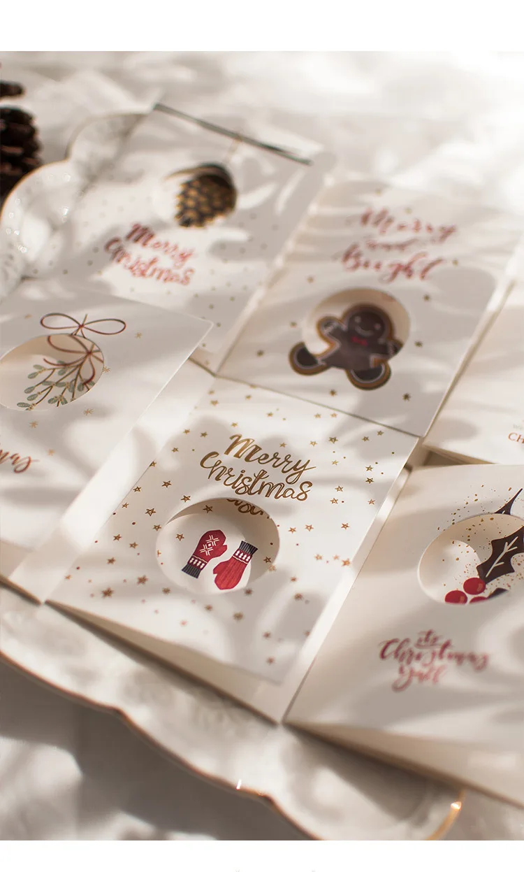 XINAHER 1 шт./5 шт. полый дизайн открытка merry christmas поздравительная открытка Рождественская открытка Tri-складной карточка подарочные открытки