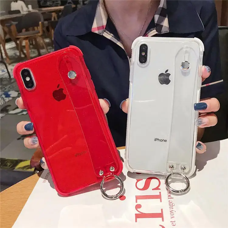 Роскошный lovecom Блестящий прозрачный браслет для ремня чехол для iPhone 11 Pro Max XR XS Max 6, 6 S, 7, 8plus X мягкий чехол-накладка для телефона