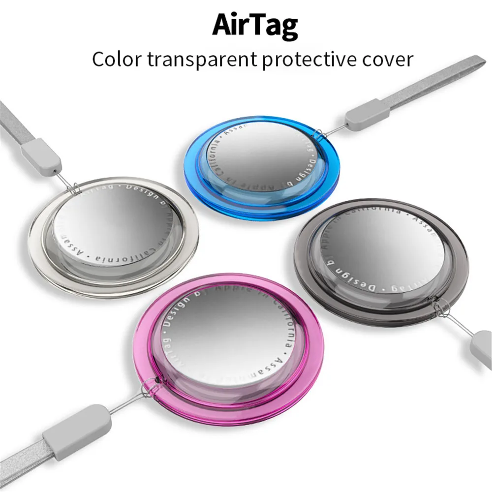 Silicone Protector Cover For AirTags Shockproof Anti-scratch Anti-fall Anti-lost Protective Case With String Shell | Электроника