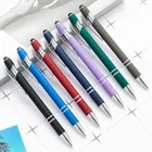 Металлические шариковые ручки, школьные и офисные стилусы, сенсорные шариковые ручки