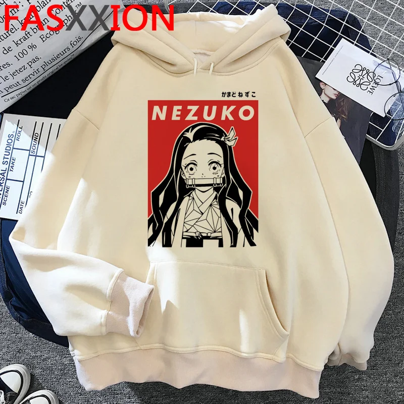 

Demon Slayer Anime Tanjiro Nezuko Rengoku hoodies female hip hop Korea printed plus size female hoddies pullover printed