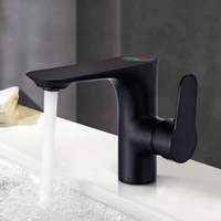 bathroom basin faucet soild brass single handle sink mixer tap hydro power digital display hot cold sink crane tap new arrival