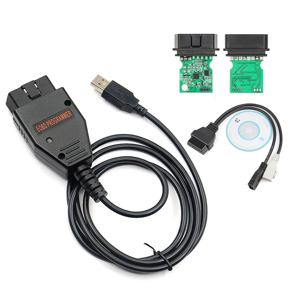 Программатор EOBD2 Galletto 1260 OBD/OBDII ECU Flasher OBDII совместимый зеленый PCB FTDI FT232RL чтение и