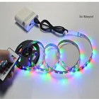 Гирлянда 60 светодиодовм изменение цвета гибкая веревка полоса с ИК-контроллером USB зарядка для телевизора Подсветка рождественские огни