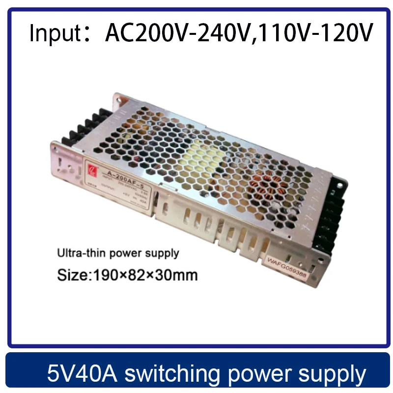 CL 5V40A200W Ultra Thin Switching Power Supply Full Color LED Display Screen power supply,Input voltage 180-264V
