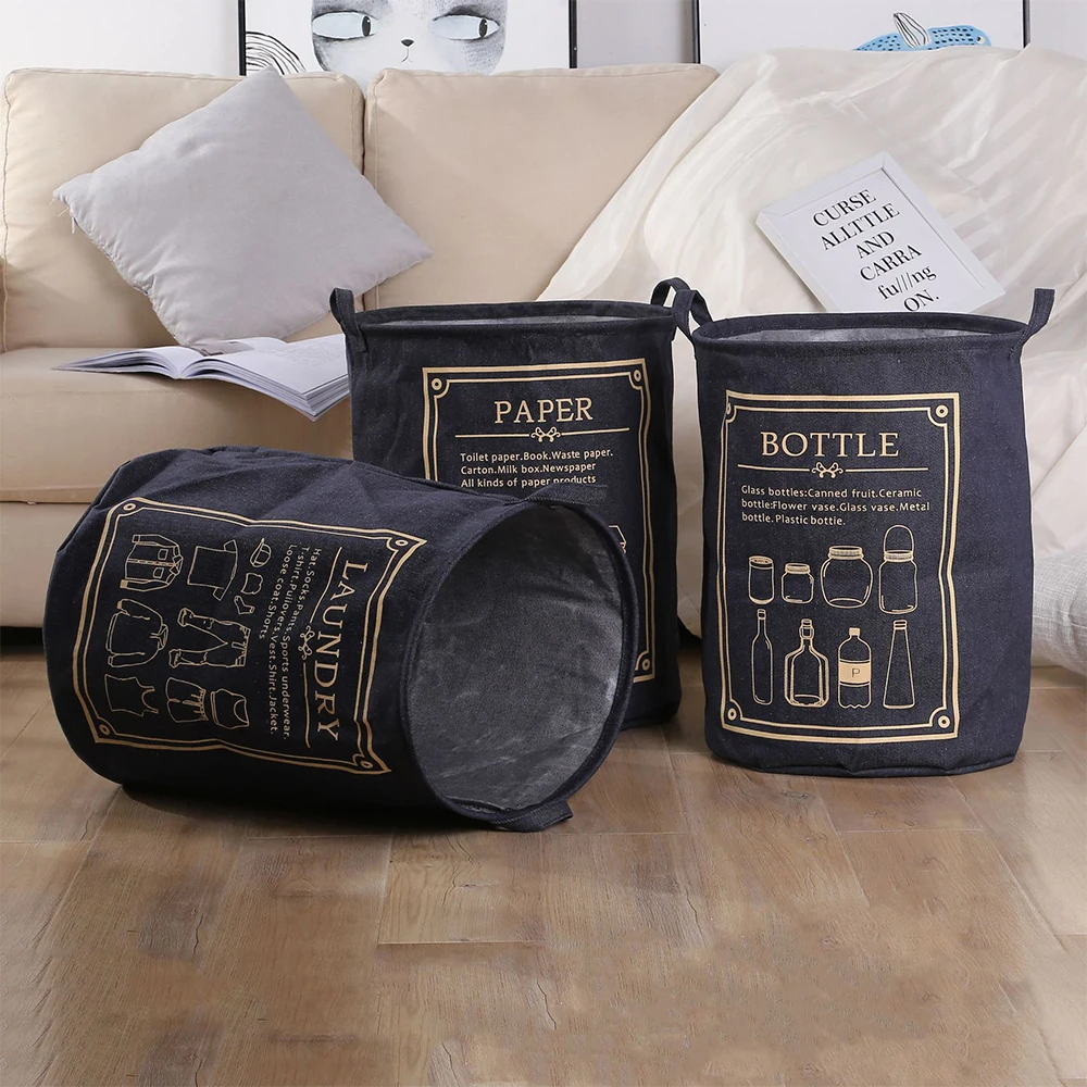1pc Collapsible Laundry Storage Basket Waterproof Bucket Dirty Clothes Toys Hamper With Handle Large Capacity Sundries organizer | Дом и сад