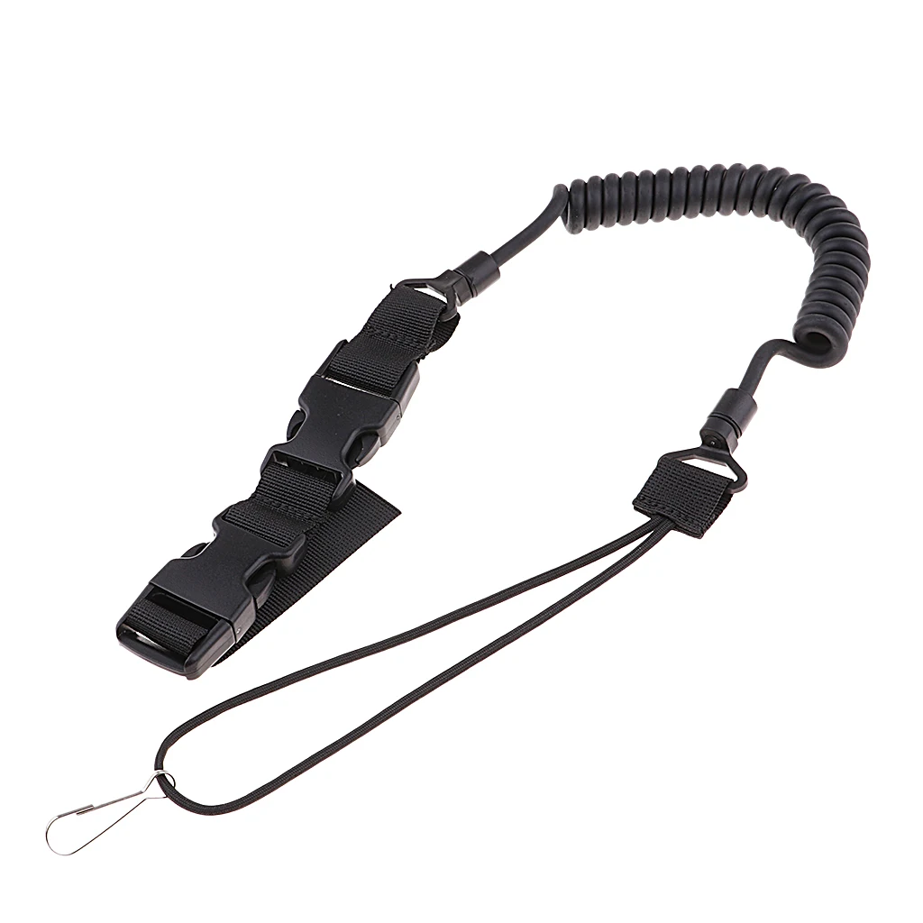 

Outdoor Retractable Spring Lanyard Anti-lost Safety Rope Keychain with Buckle