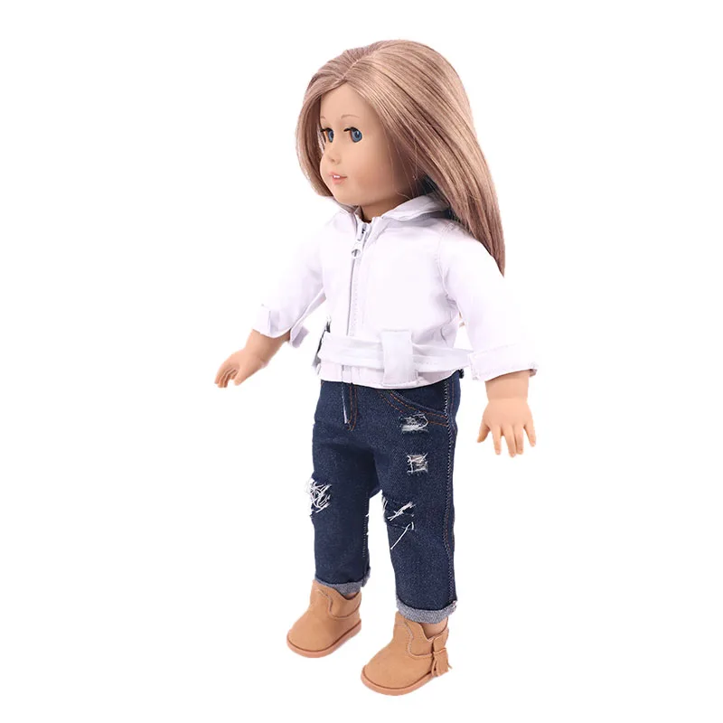 

Doll Leather Jacket 43cm Reborn Baby Doll Fit 18-inch American Doll The Best Gift , Shoes are not included.